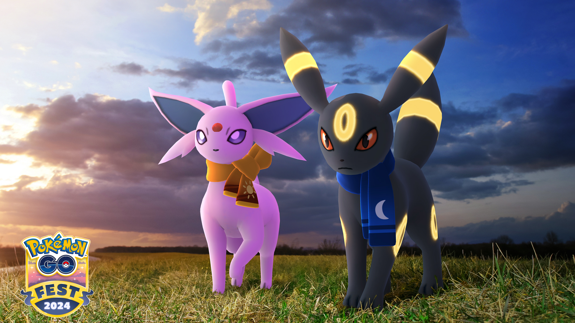 Espeon and Umbreon in costume